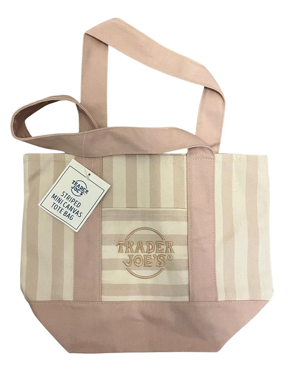 Summer 2026 Trader Joe's Limited Edition Striped 4 Mini Canvas Tote Bags